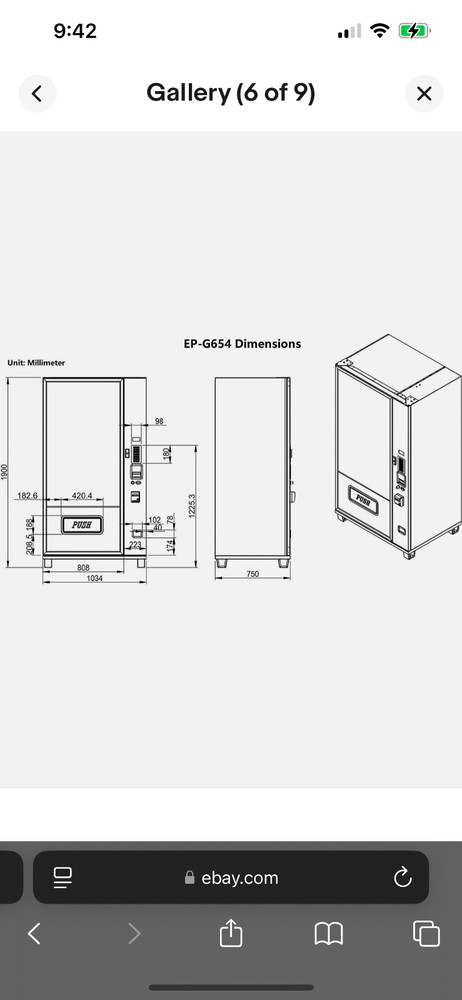 EPEX Beverage Large Combo Vending Machine with Stratified Temp Control Black