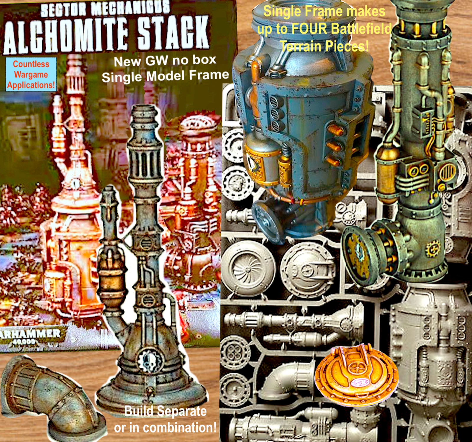 Games Workshop Warhammer 40K Alchomite Pipes Terrain Model