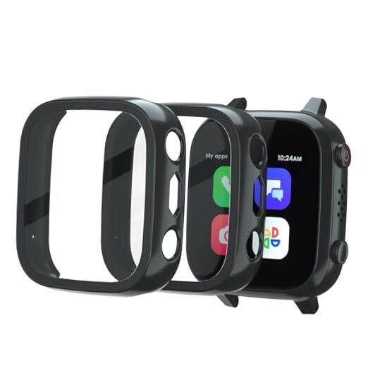 2Pack Screen Protector Compatible with Cosmo for Cosmo JrTrack 4&3 Black+Black