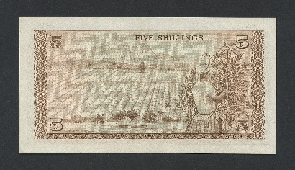 KENYA 5 shillings note 1973 Krause 6d Banknotes