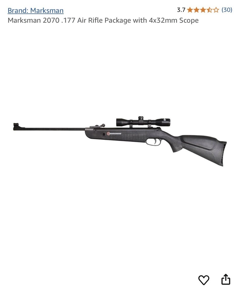 Air Toy Gun Marksmen Model 2070
