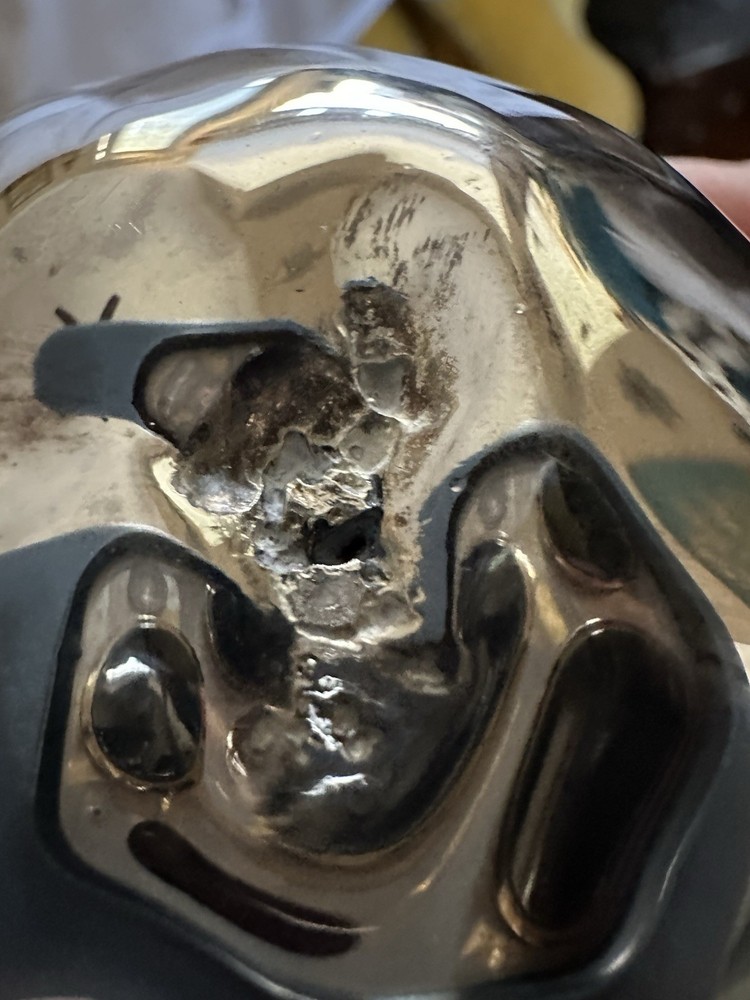 Vintage Silver-plated Pear Sculpture Casted From Real Fruit MCM Decor 4”