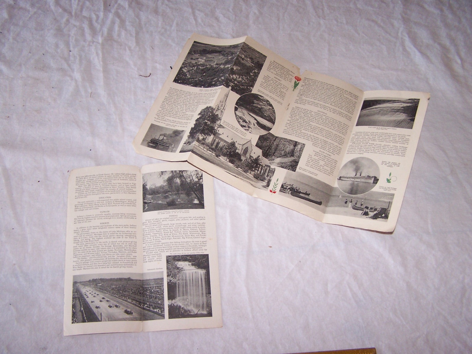 Vintage INDIANA The Hoosier State Travel Brochure CONOCO Gas & Oil