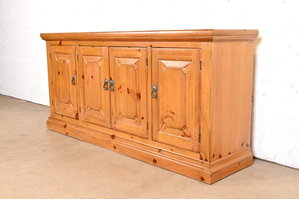 Drexel Heritage Spanish Colonial Solid Pine Sideboard or Bar Cabinet