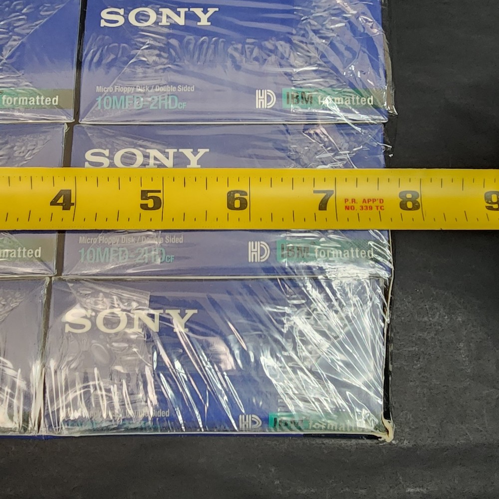 Vtg Sony 100 Pk MFD 2HD 3.5 MicroFloppy Disk NOS Retrocomputing IBM/PC Storage