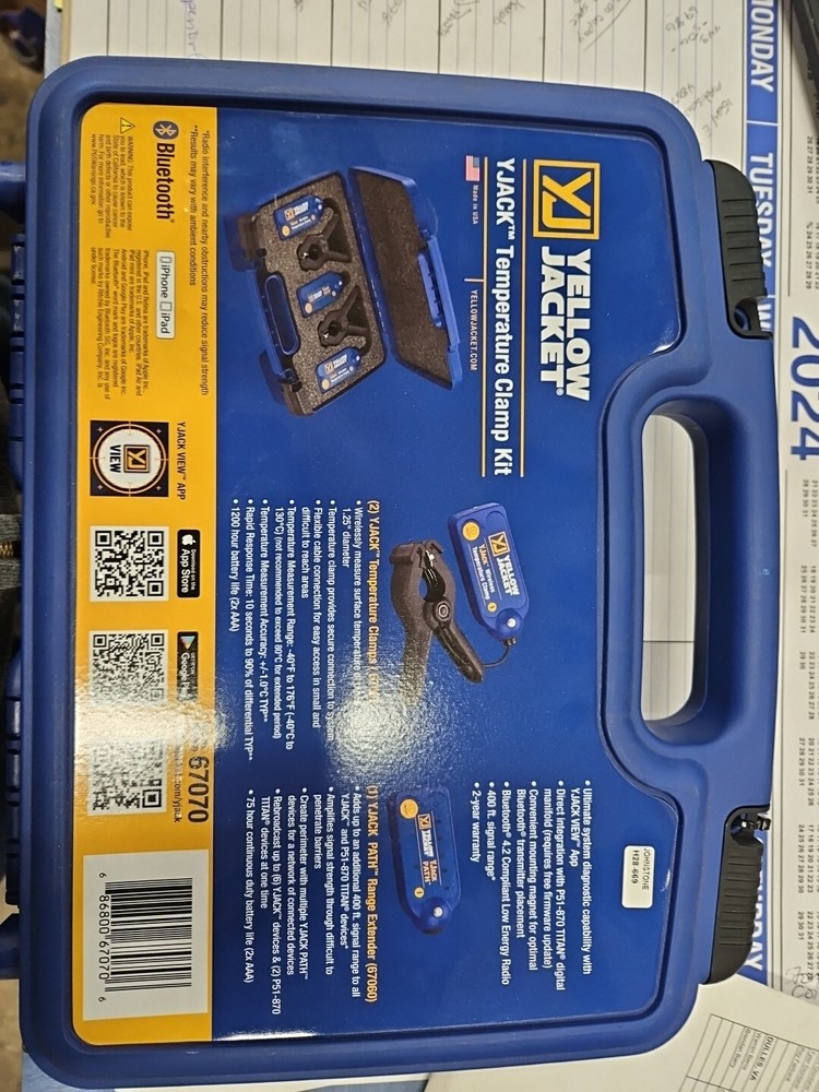 YELLOW JACKET YJACK TEMPERATURE CLAMP KIT 67070