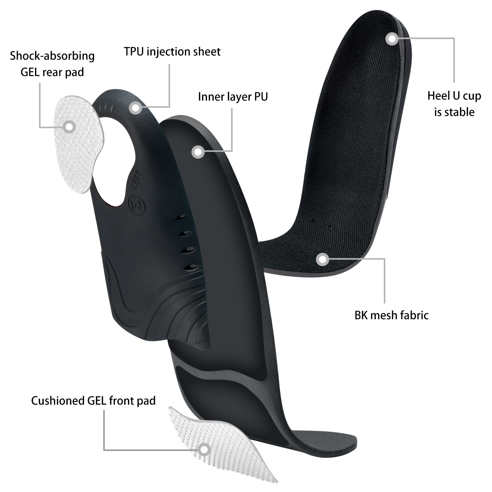 Insoles Plantar Fasciitis Arch Support Orthotic Insole for Men&women