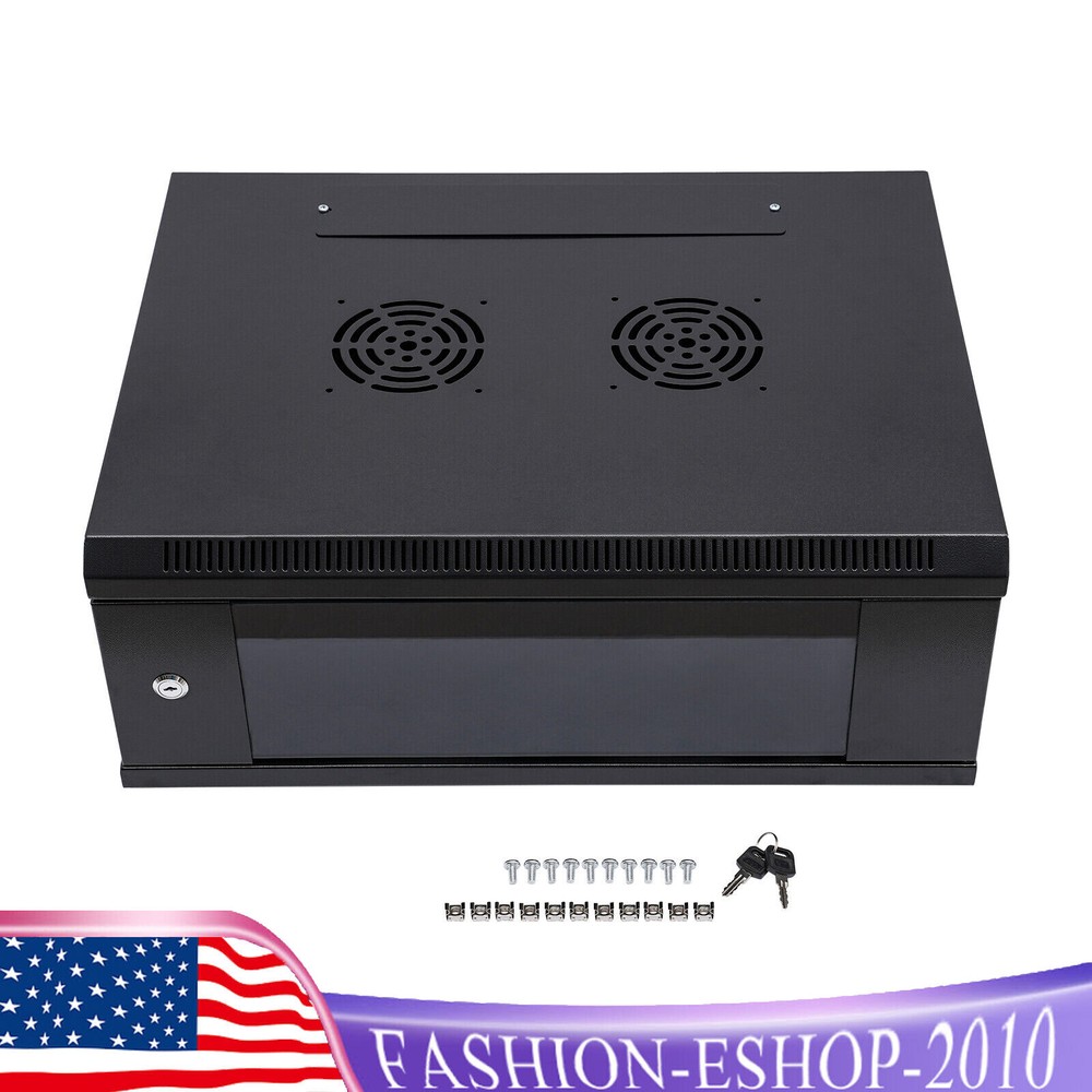 4U Server Cabinet Case Wall Mounted Network Server Data Cabinet Enclosure Rack