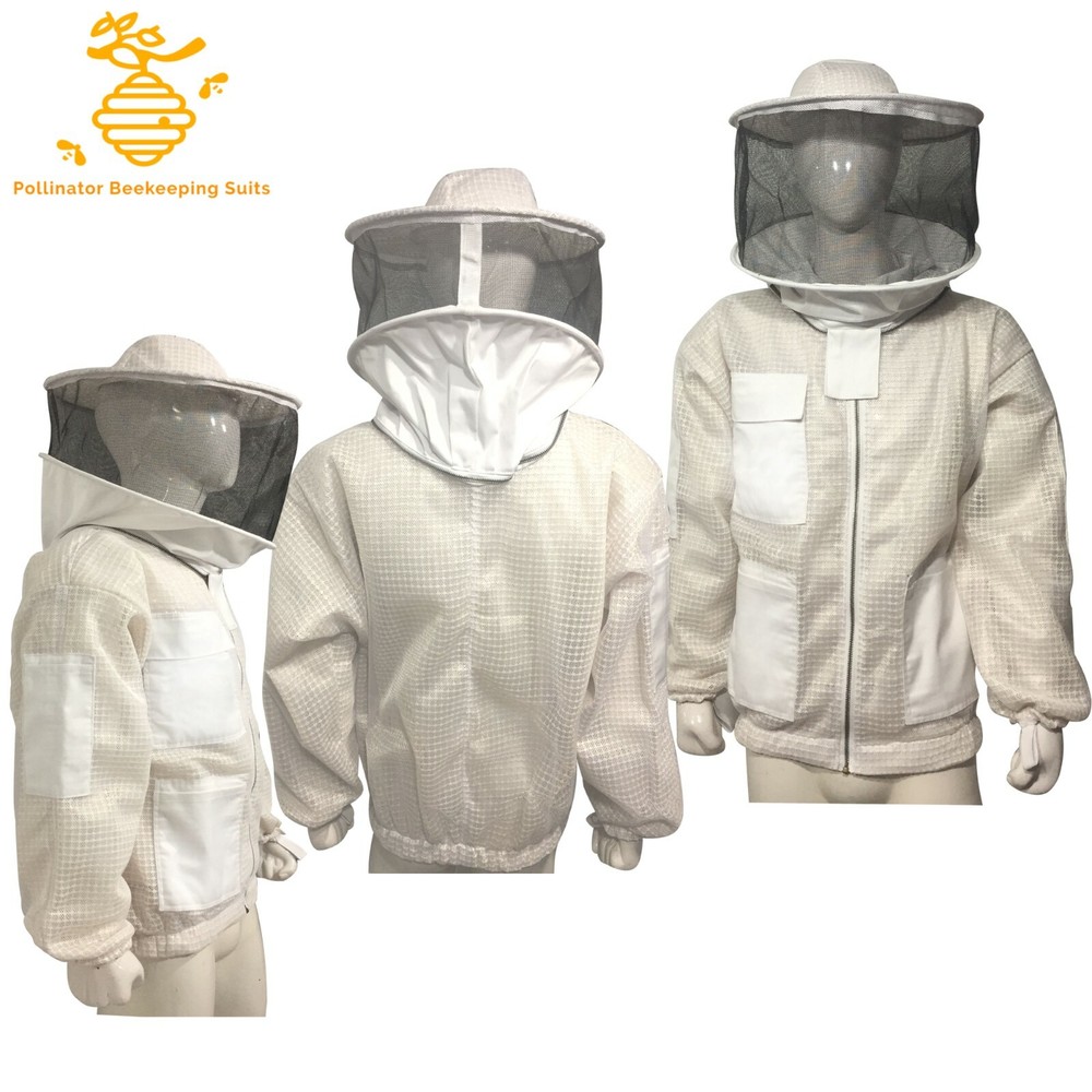THREE LAYER MESH ULTRA VENTILATED BEEKEEPERS BEE JACKET ROUND VEIL SUPER COOL