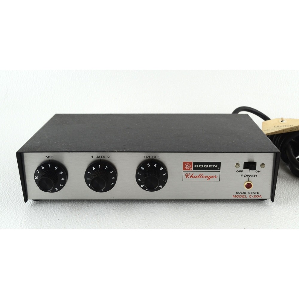 Bogen Challenger C-20A Solid State PA Amplifier 20W Tested w/ Box