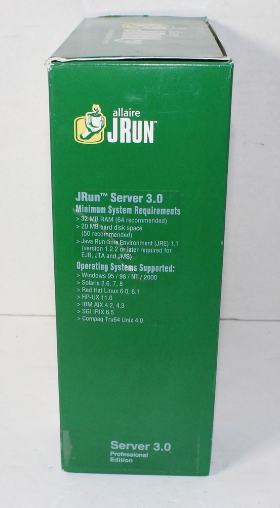 MACROMEDIA ALLAIRE JRUN JAVA APPLICATION SERVER 3.0