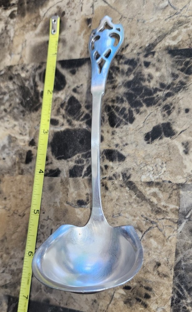 FRANKLIN ANTIQUE c1910 EMERSON PATTERN SILVERPLATED CREAM & SAUCE LADLE 🤍 🤎