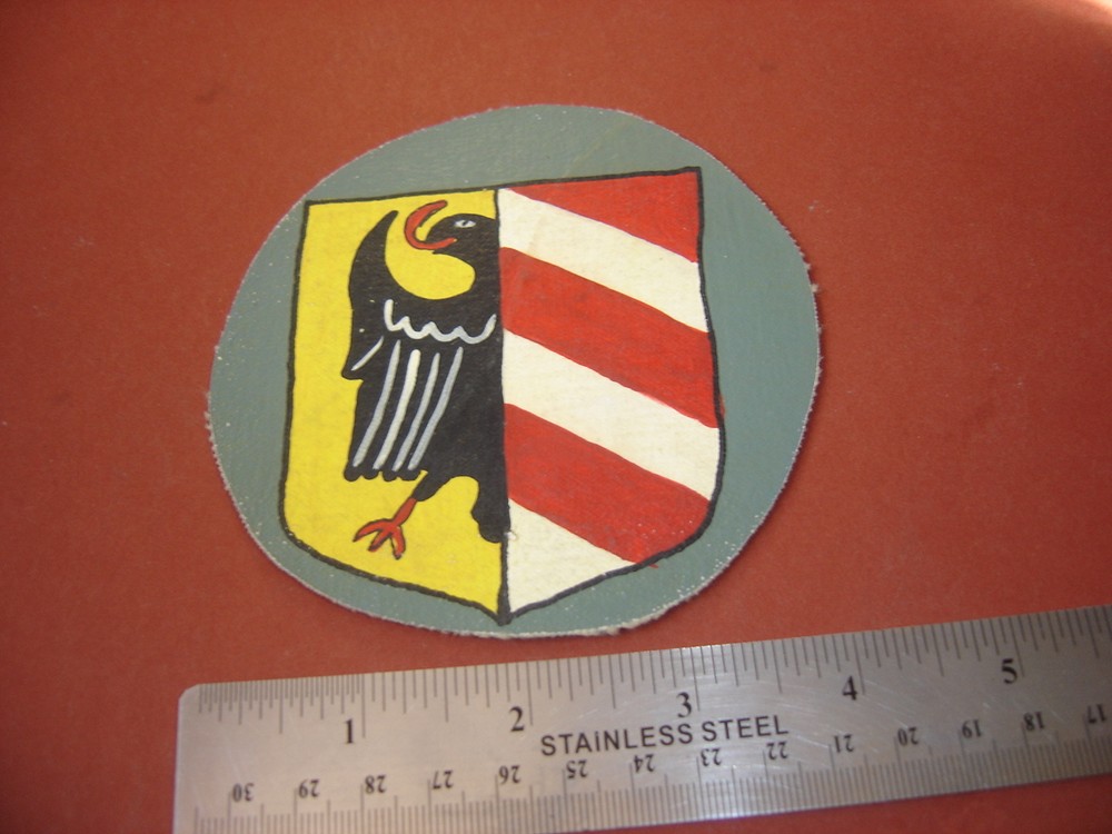 WWII LUFTWAFFE EAGLE /SHIELD 1/JG-54 GREEN  FLIGHT JACKET PATCH