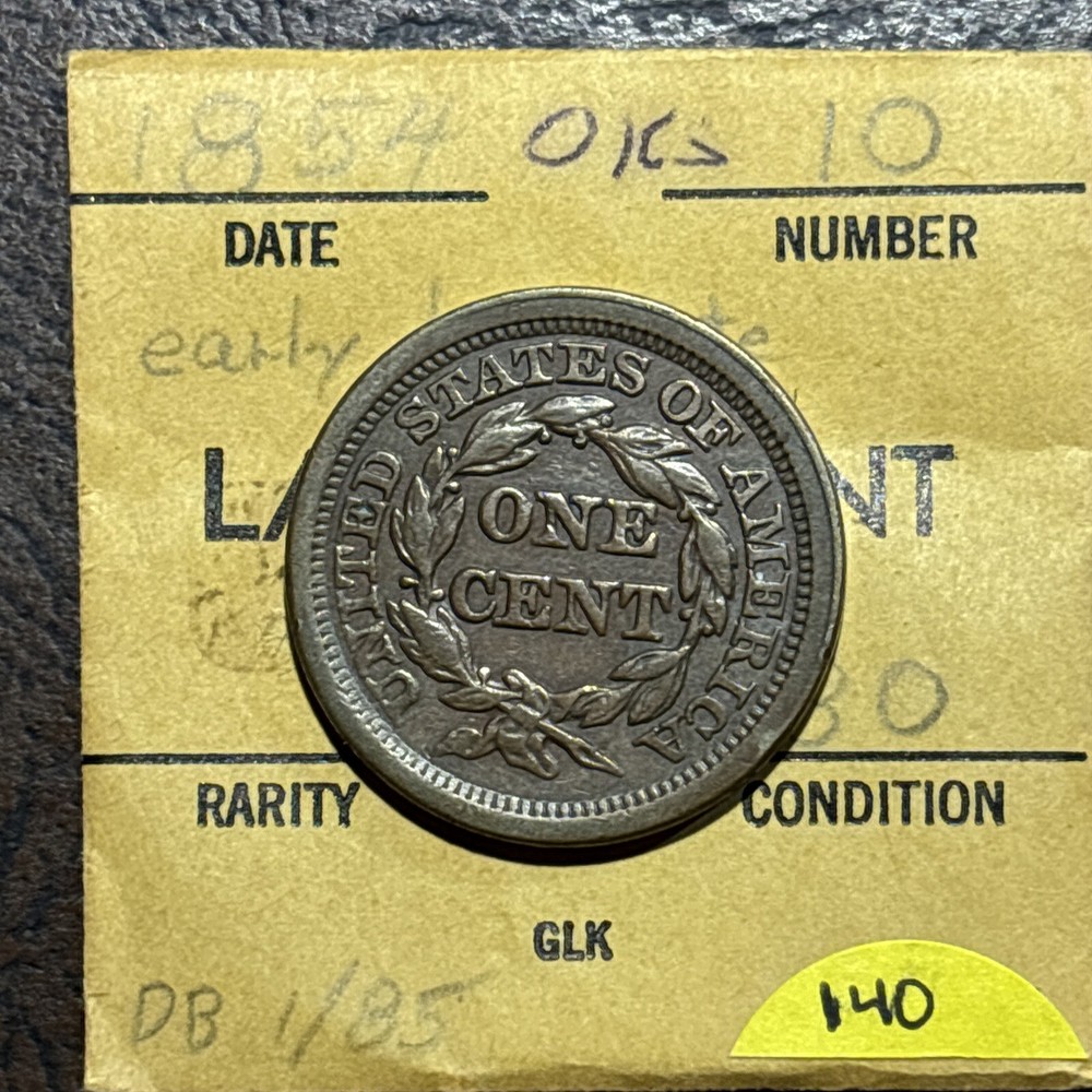 1854 Braided hair Large Cent
