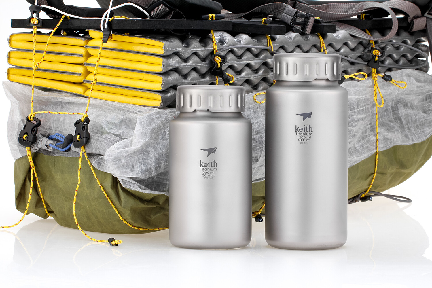 Keith Titanium Ti3036 Bottle with Leakproof, Quick Bayonet-type Cap Mount