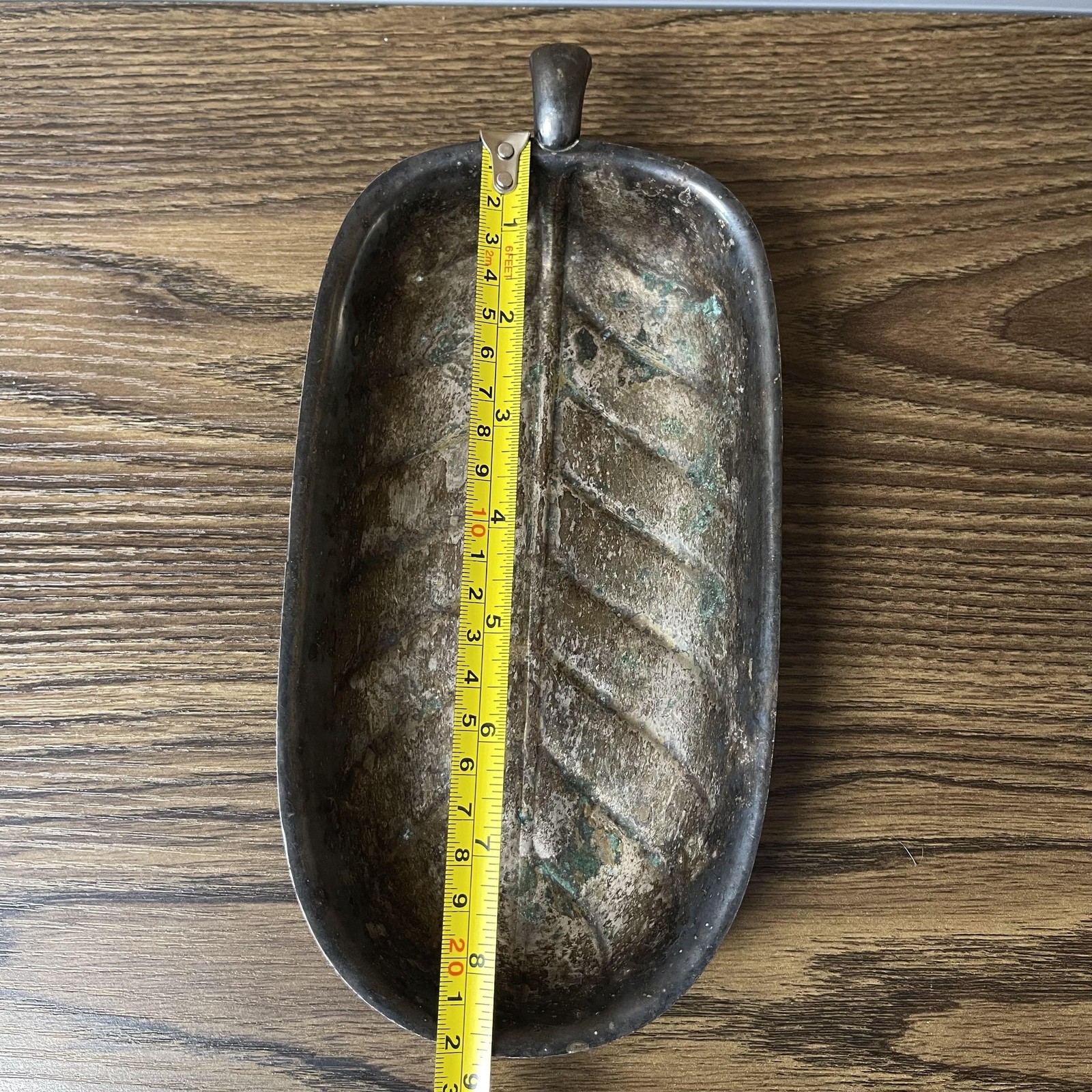 Vintage International Silver Co Leaf Tray Dish Silverplate Handle Candy Nut