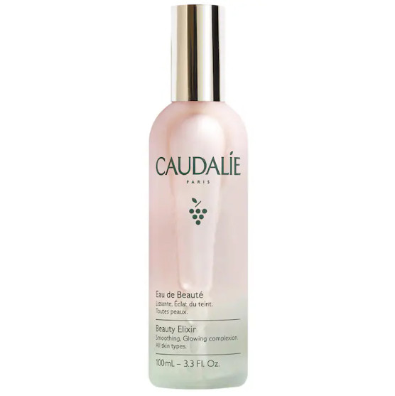 NIB Authentic Caudalie Beauty Elixir Prep, Set Makeup, Glow Face Mist ,2 sizes