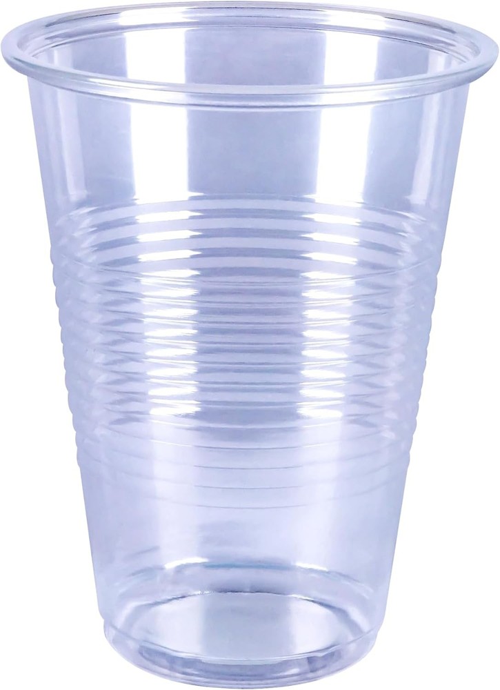 Disposable Clear Plastic Cups, 16oz, 50 Count