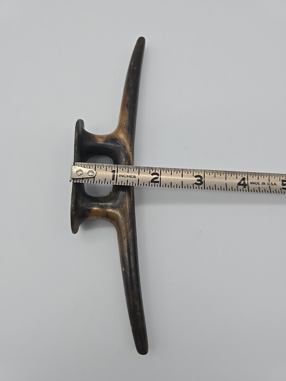 Vintage Antique Solid Brass Boat Dock Cleat Nautical Maritime Tie Down Marine 8"