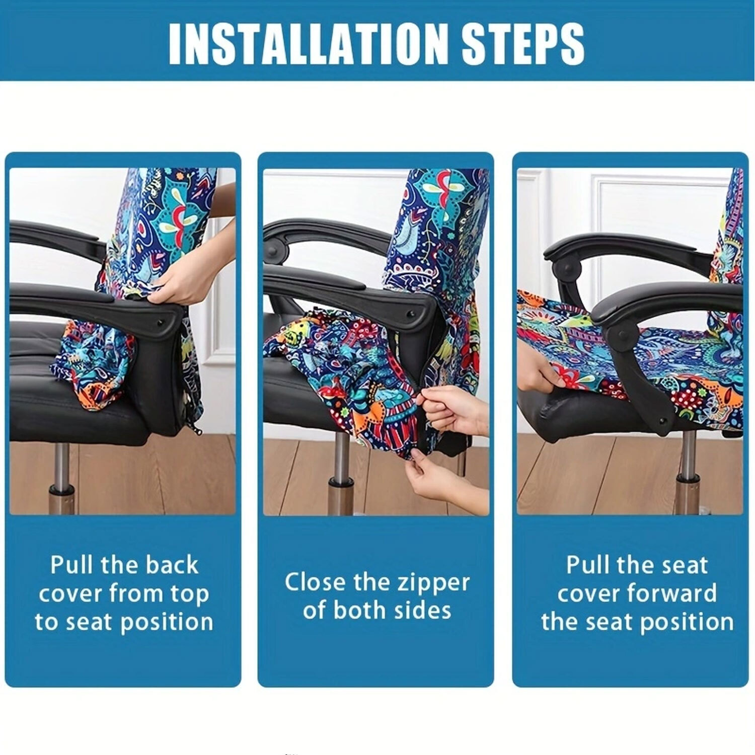 Stretchable computer swivel chair cover Desk chair protection, household items