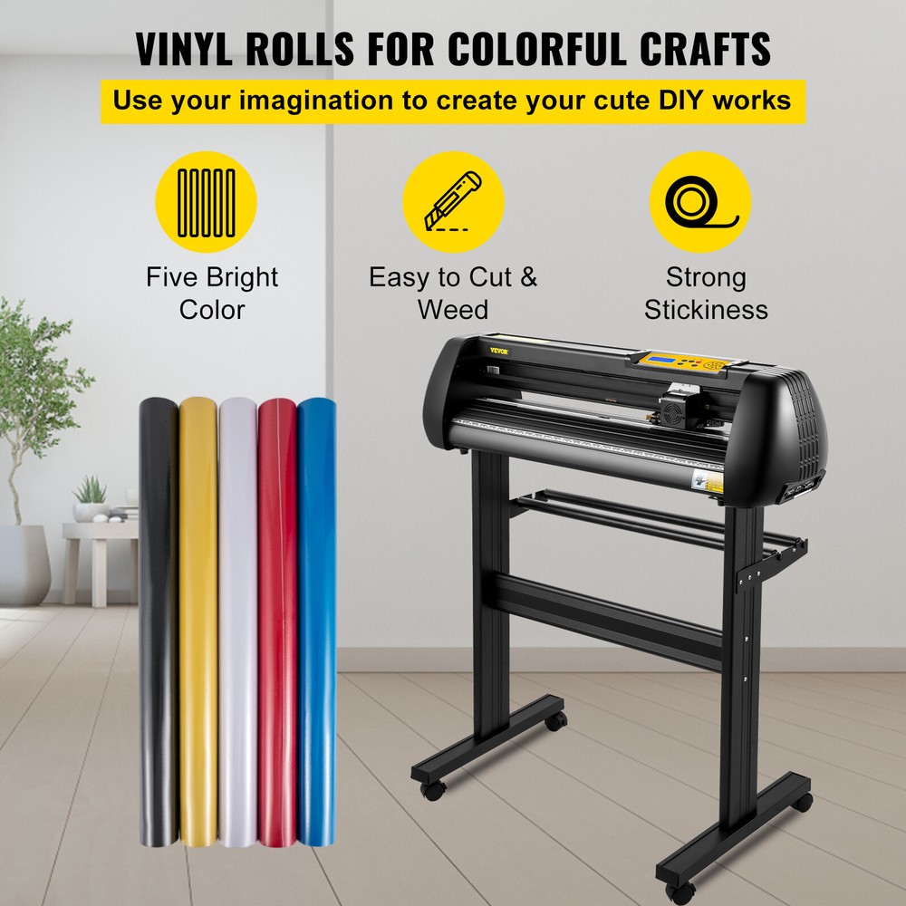 28" Vinyl Cutter Machine Cutting Plotter Bundle SignMaster Floor Stand