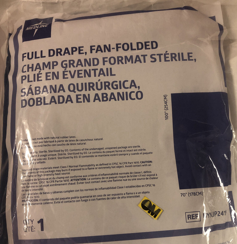 ONE PACK Full Drape Fan-Folded  SIZE 100" x 70"(2419)