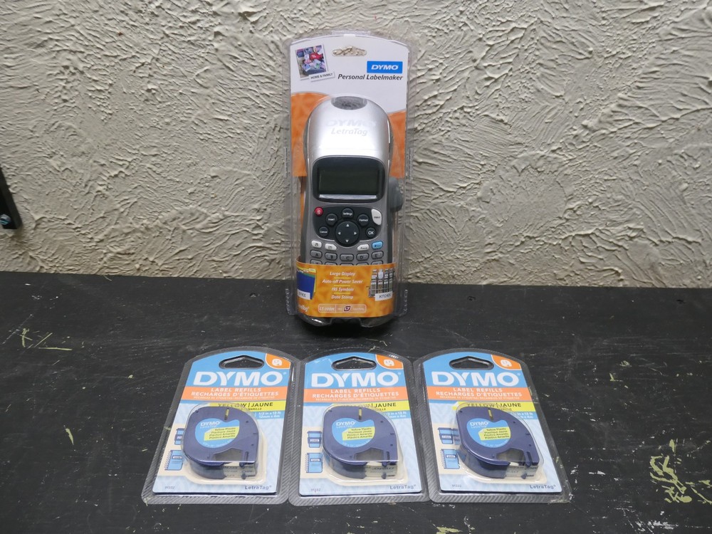Dymo LT-100H Electronic Label Maker W/3 Yellow Refills