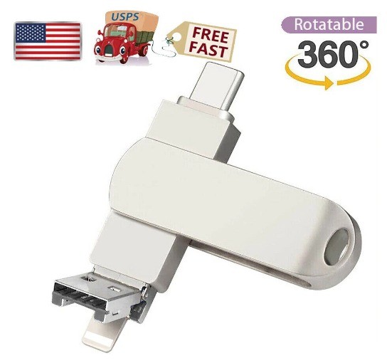 4in1 USB Flash Drive PC for iPhone Android Memory Backup u Drive OTG Stick