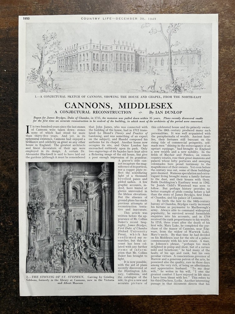 Cannons - Middlesex - 1949 Cutting 448