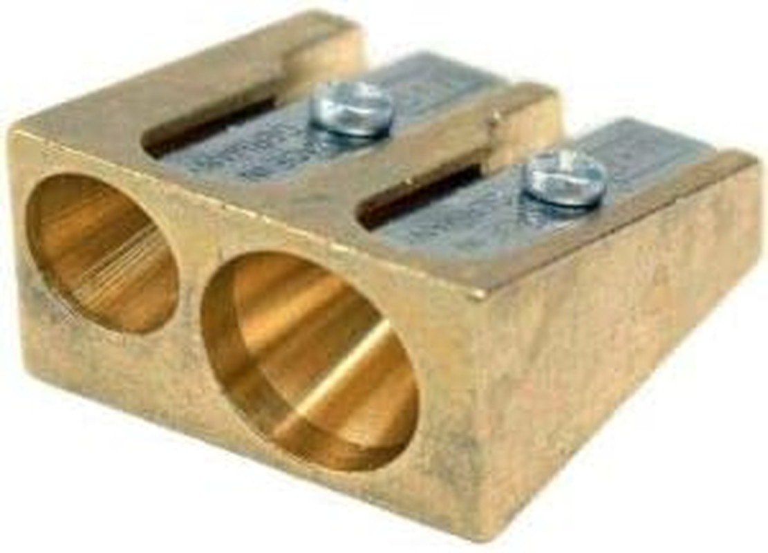 (M+R) Brass Artists Pencil Sharpener - Choose from 4 Shapes! Made in Germany - F