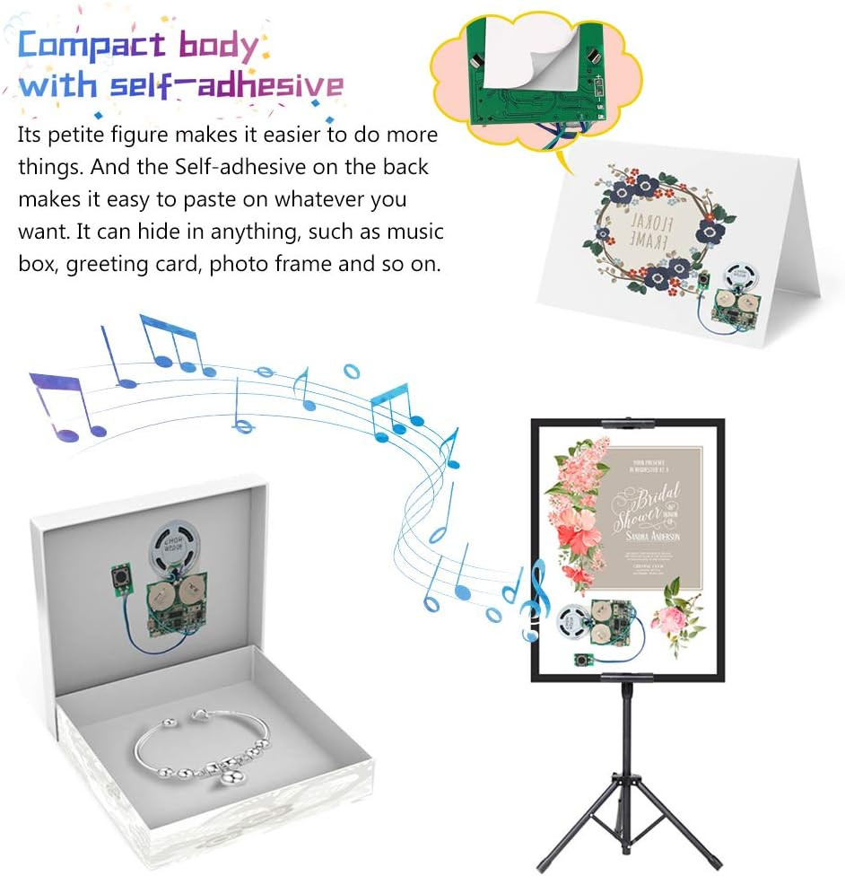 Recordable Sound Module, 8M USB Programmable Sound Chip with Speaker, Push Butt