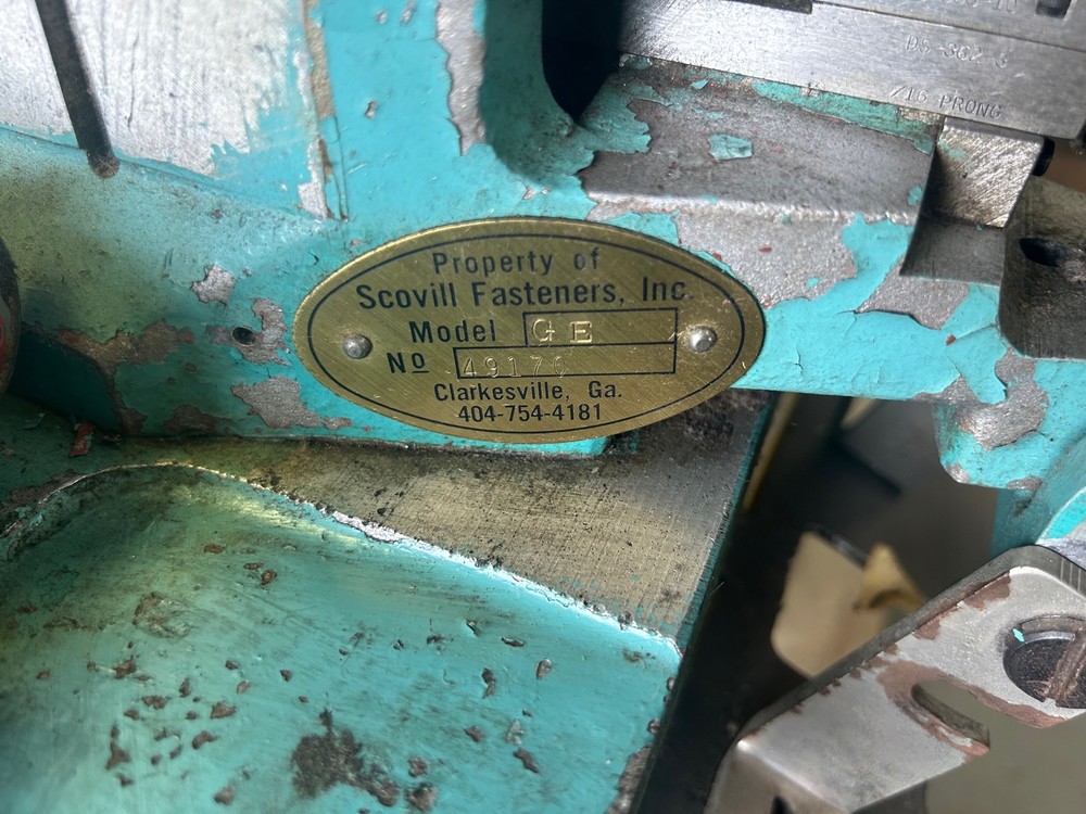 Scovill Fasteners GE Automatic Textile Snap Button Machine Press
