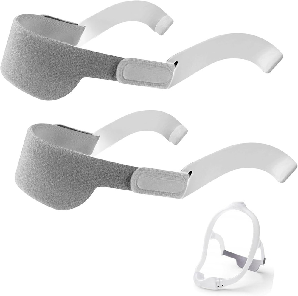 CPAP Headgear Replacement with Arms 2 Pack Adjustable Soft Sleep Support Strap