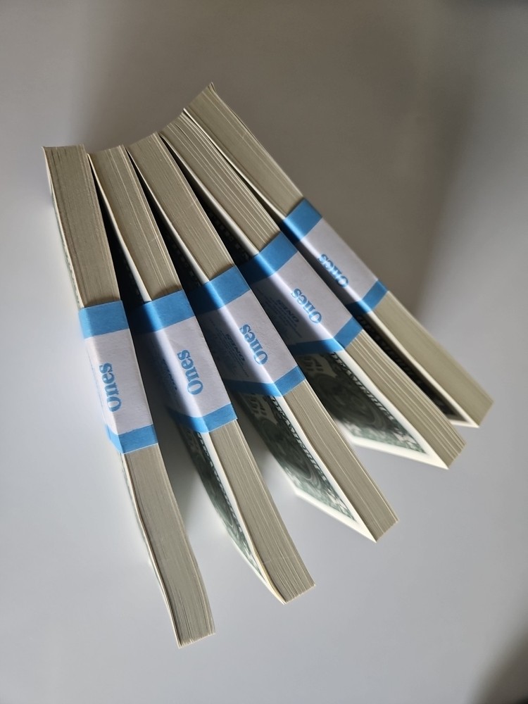 $1 BILLS 500 Consecutive Uncirculated SEQUENTIAL Mint Condition Series 2021 "K"