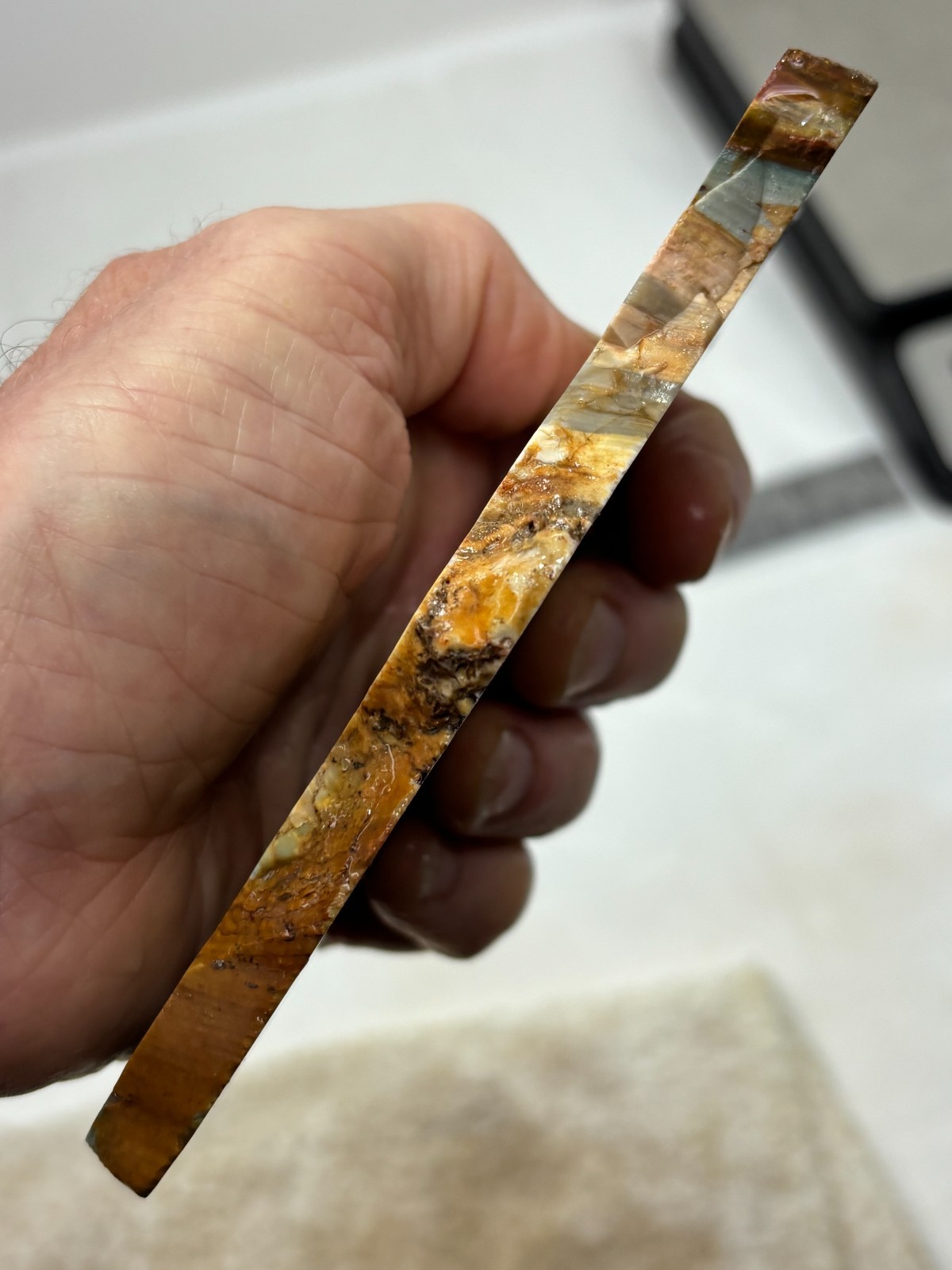 Gary Green Caldera Freedom Jasper Slab Cabbing Lapidary Combo Ship Avail