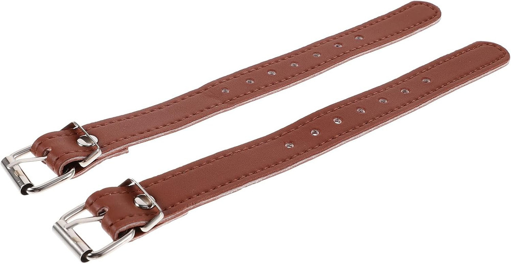 1 Pair Bike Basket Strap Replacement, Adjustable PU Leather Front Basket Fastene
