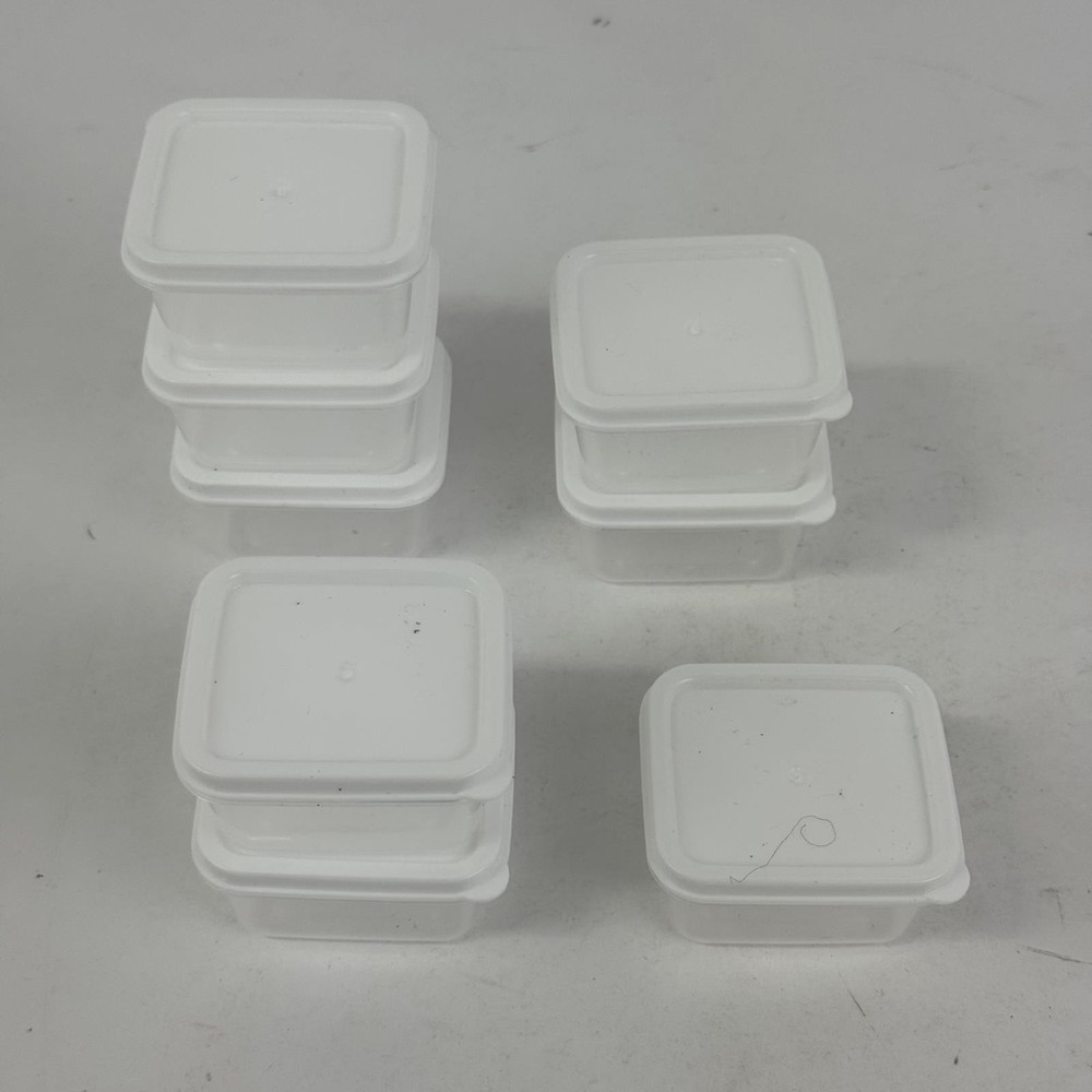 8 Rectangular Plastic Containers For Bead Crafting or Other Craft Projects