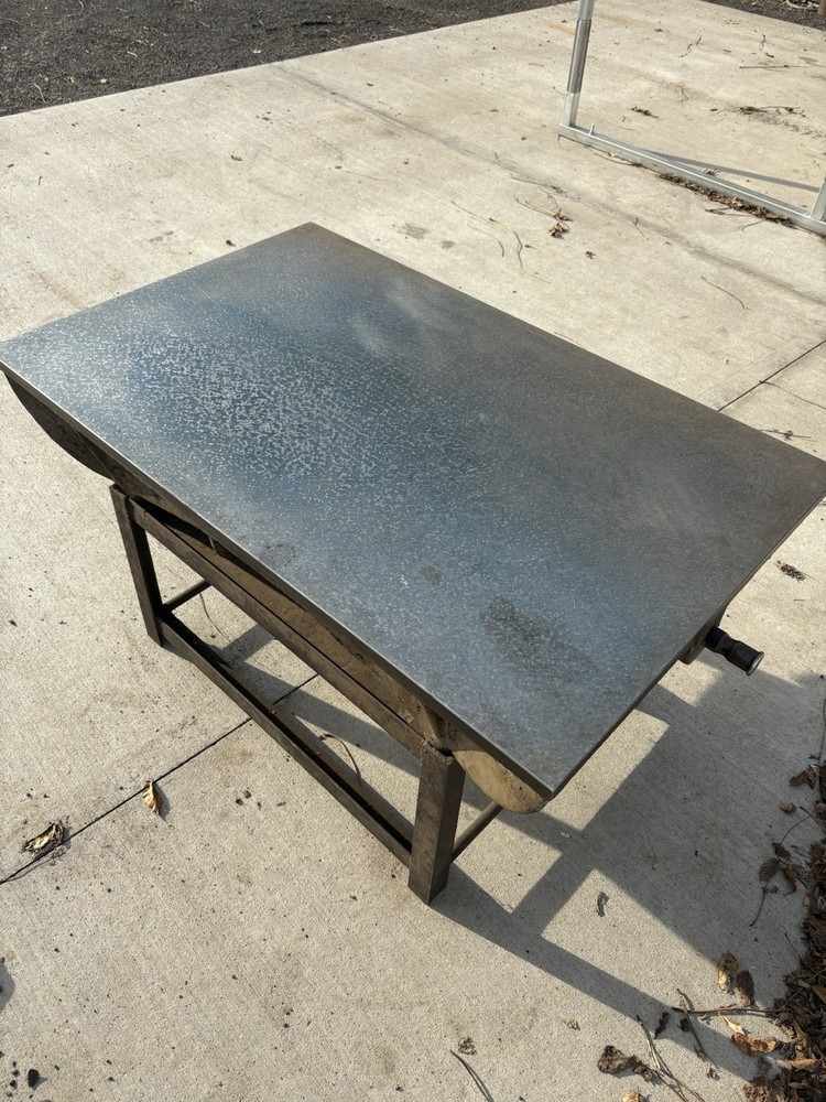 48”x32” Webbed Cast Iron Surface Plate With Stand