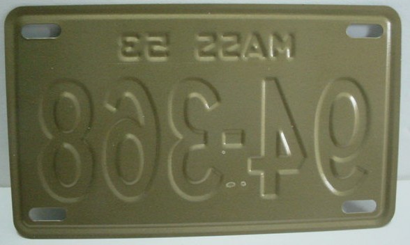 1953 Bicycle License Plates
