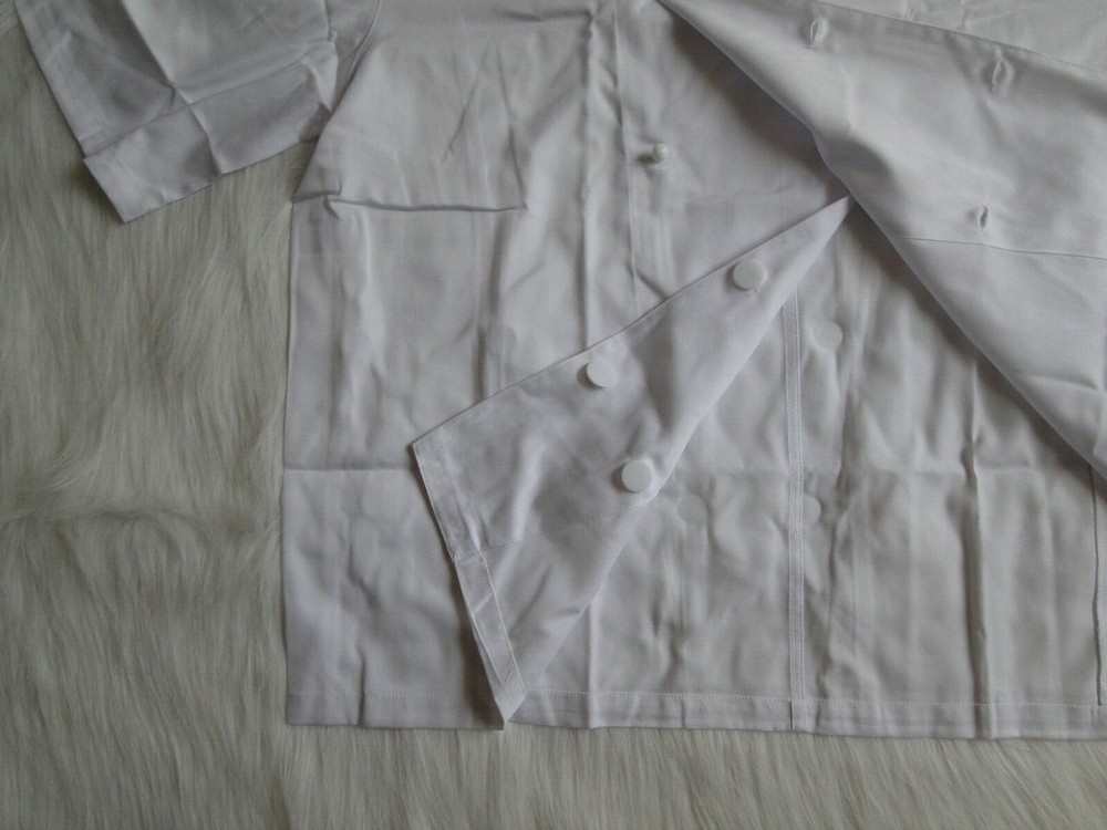 Unisex White Chef Jacket with Short Sleeves