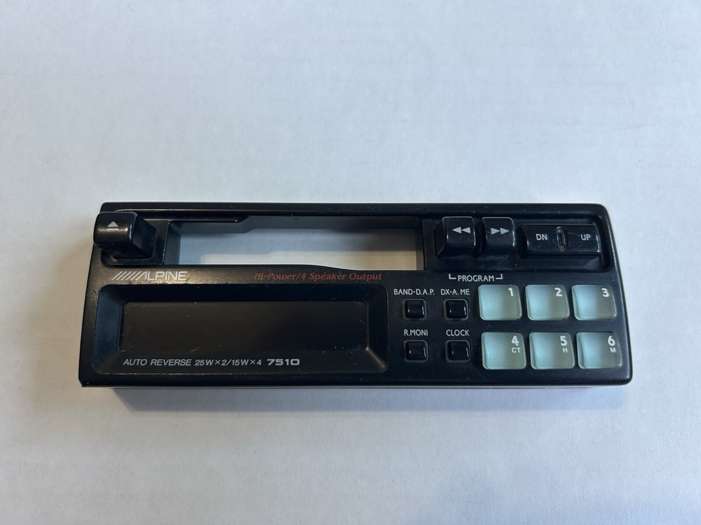 ALPINE 7510 Replacement Faceplate For Car Stereo