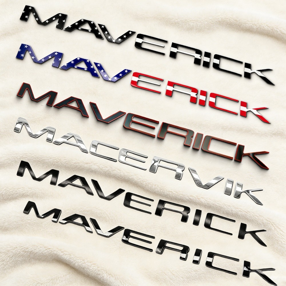 Tailgate Insert Letter Badge Emblem Adhesive 2022-2025 For Maverick Accessories