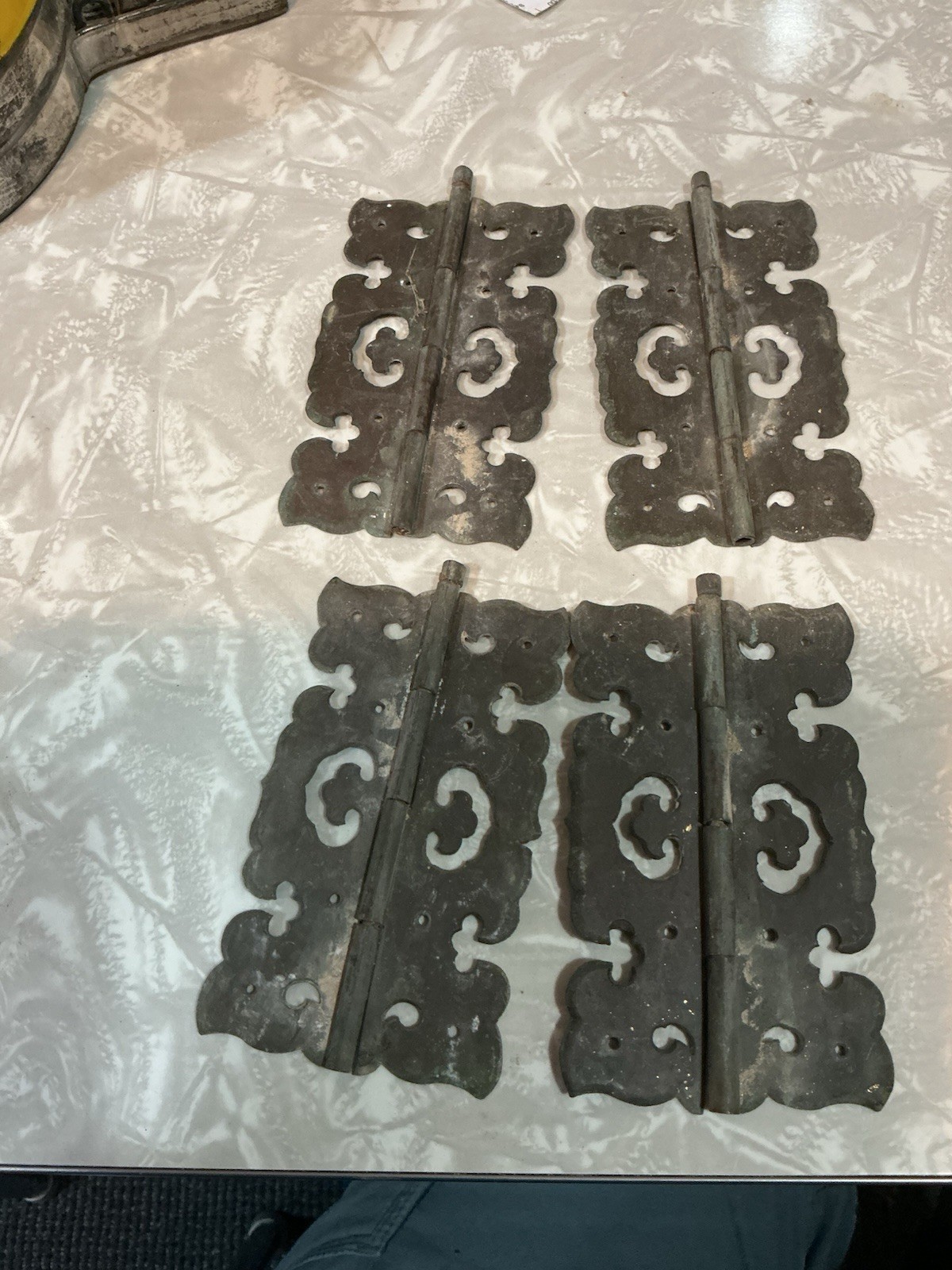 Original Antique 19th/20th Century Brass Period Hinges Spectacular! Priced pair
