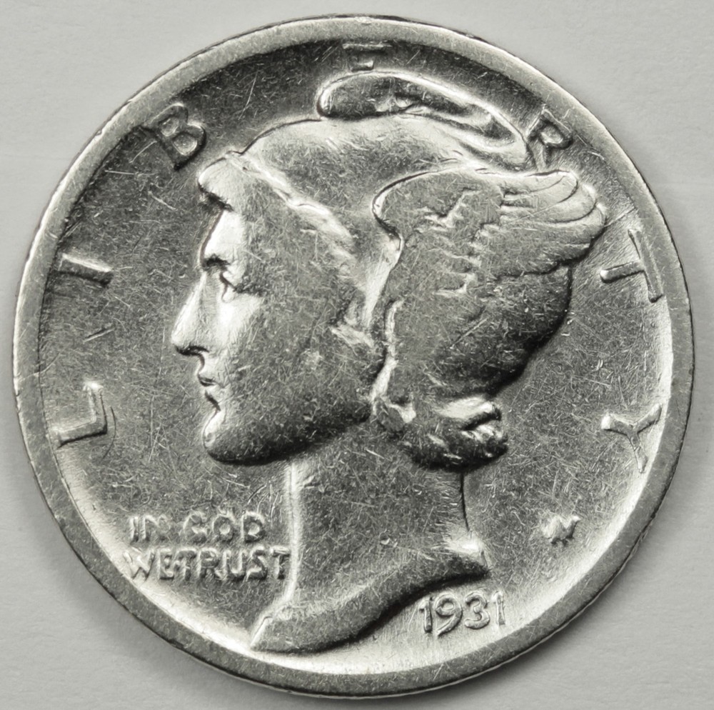 1931-d Mercury Head Dime.  Better Grade.  88663   (Inventory E)