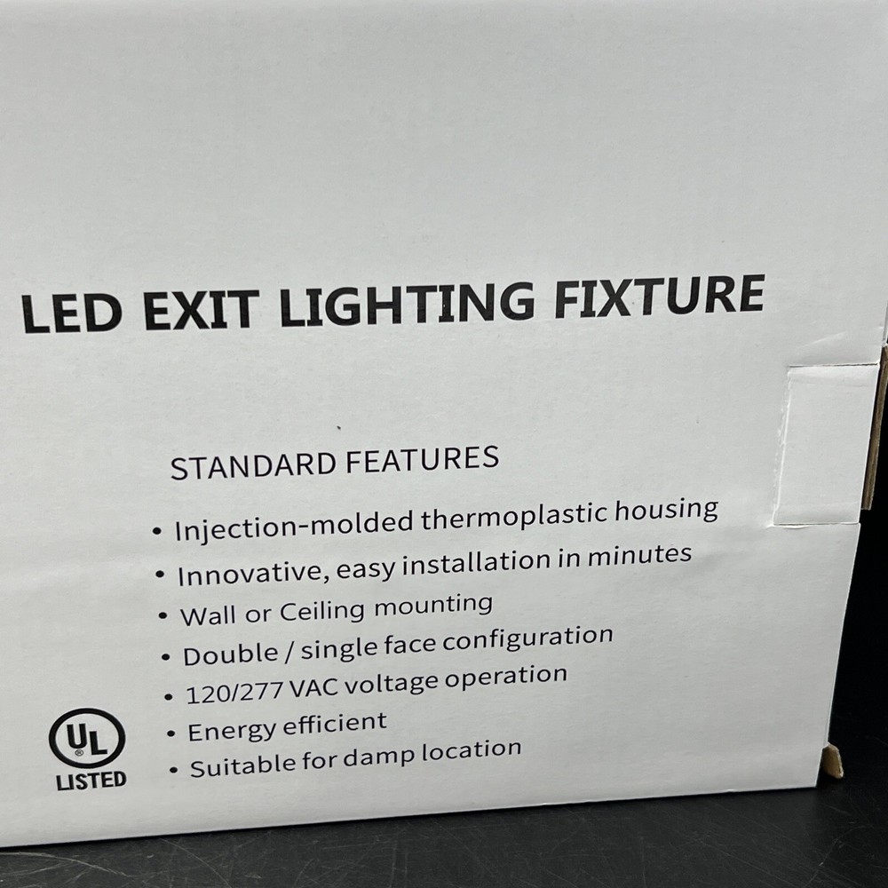 Green LED Exit Sign Emergency Light Adjustable Lamps Exit Combo UL listed 6 Pack