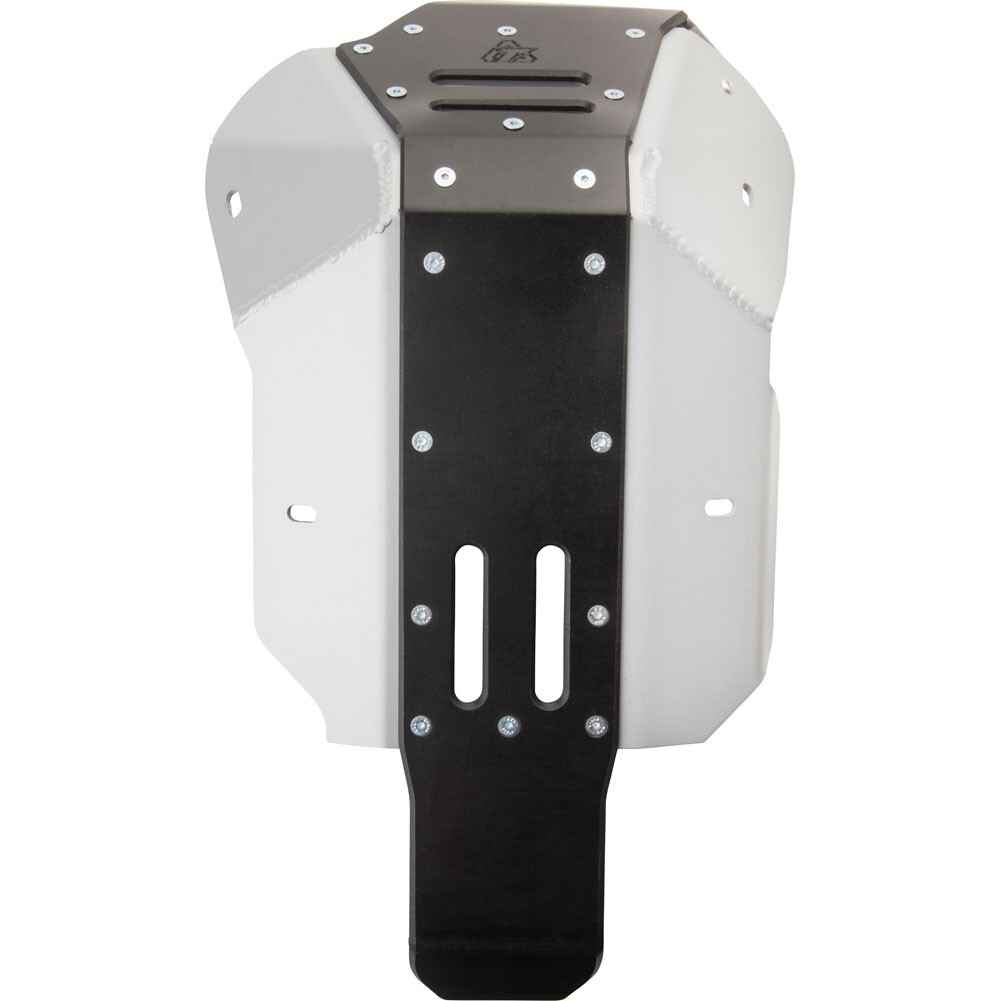 Tusk Quiet Glide Adventure Skid Plate Silver with Linkage Guard