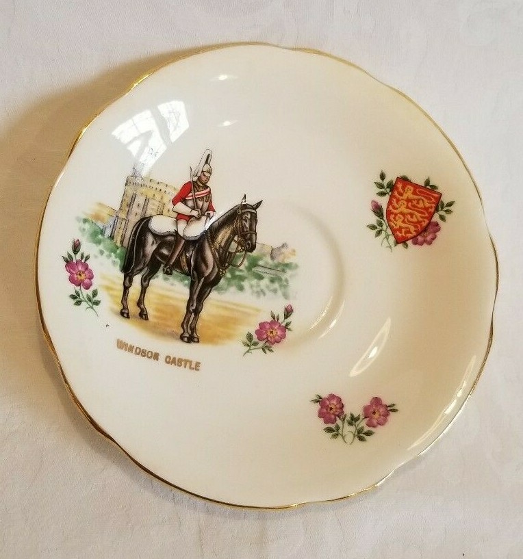 Duchess bone china Windsor Castle saucer EUC