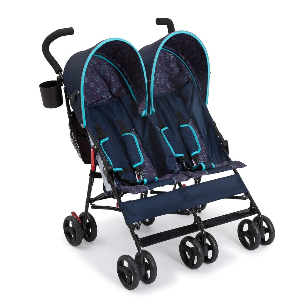 Delta Children LX Side by Side Stroller - with Recline, Storage & Compact Fold