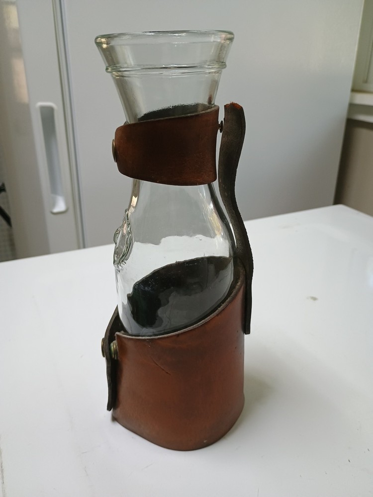 Leather Wrapped Wine Bottle