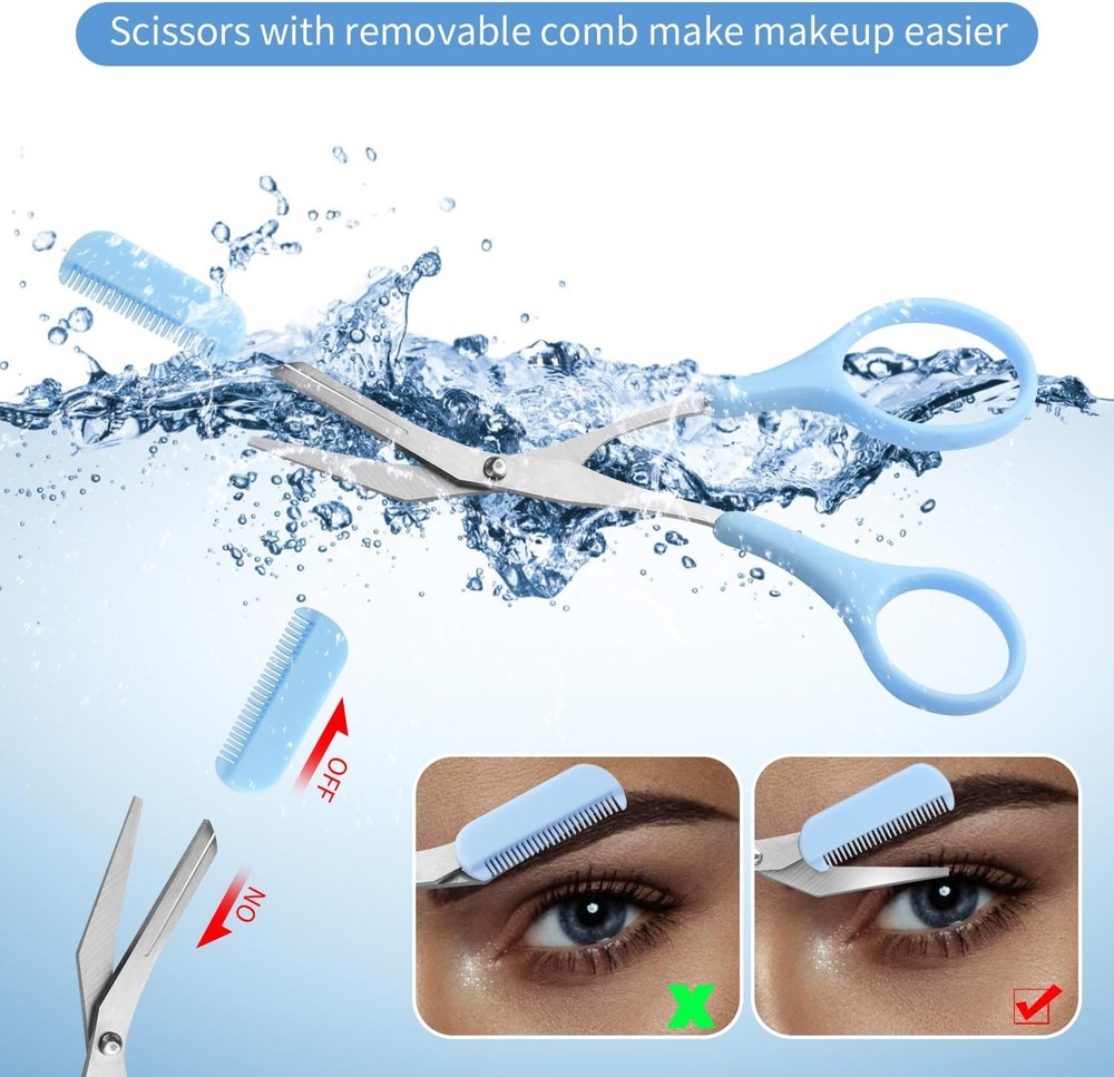 Eyebrow Scissors with Eyebrow , Profal Eyebrow Trimmer Scissors